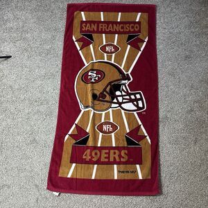 Vintage San Francisco 49ers Beach Towel 1996 Approx 30”x60” NFL NFLP  NFC West